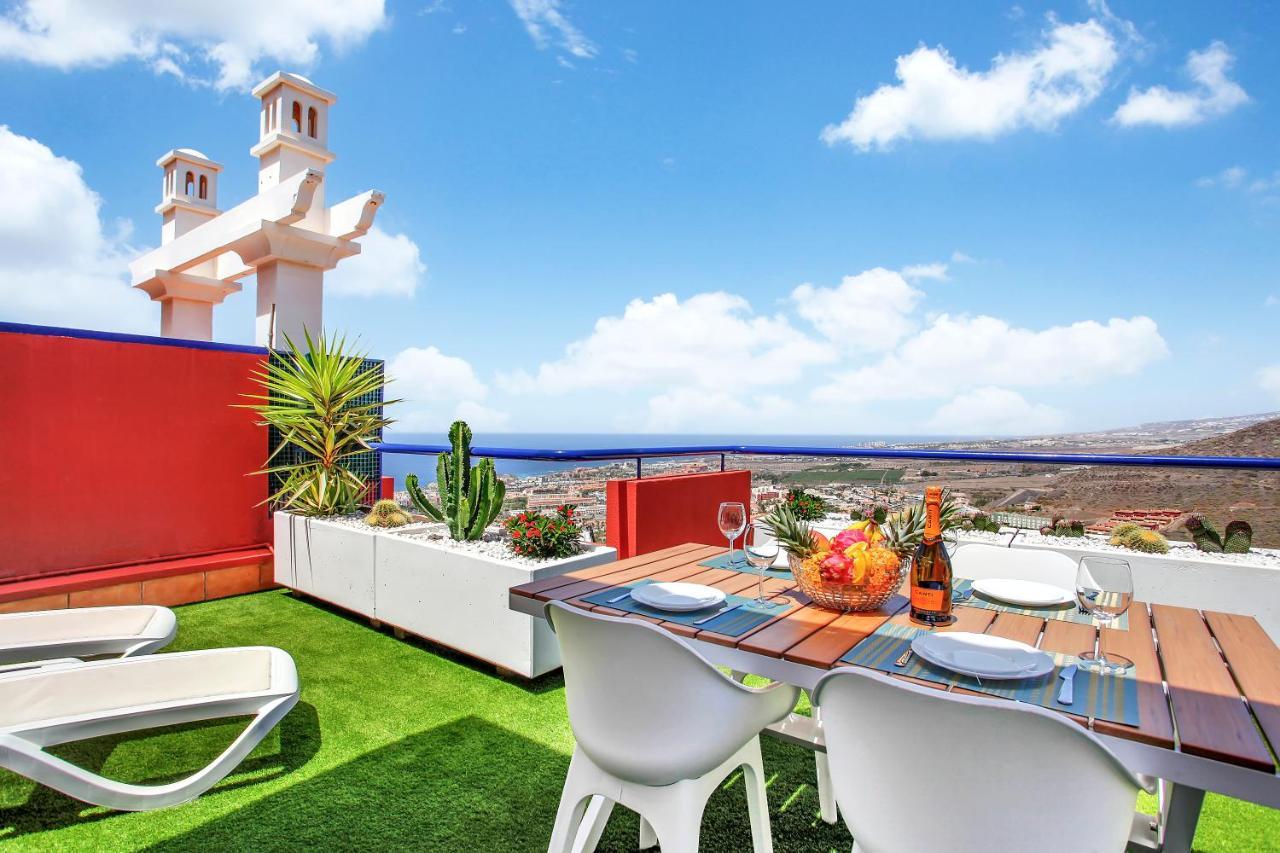 Wonderful View, Huge Terrace Solarium, Private Parking Lägenhet Costa Adeje  Exteriör bild