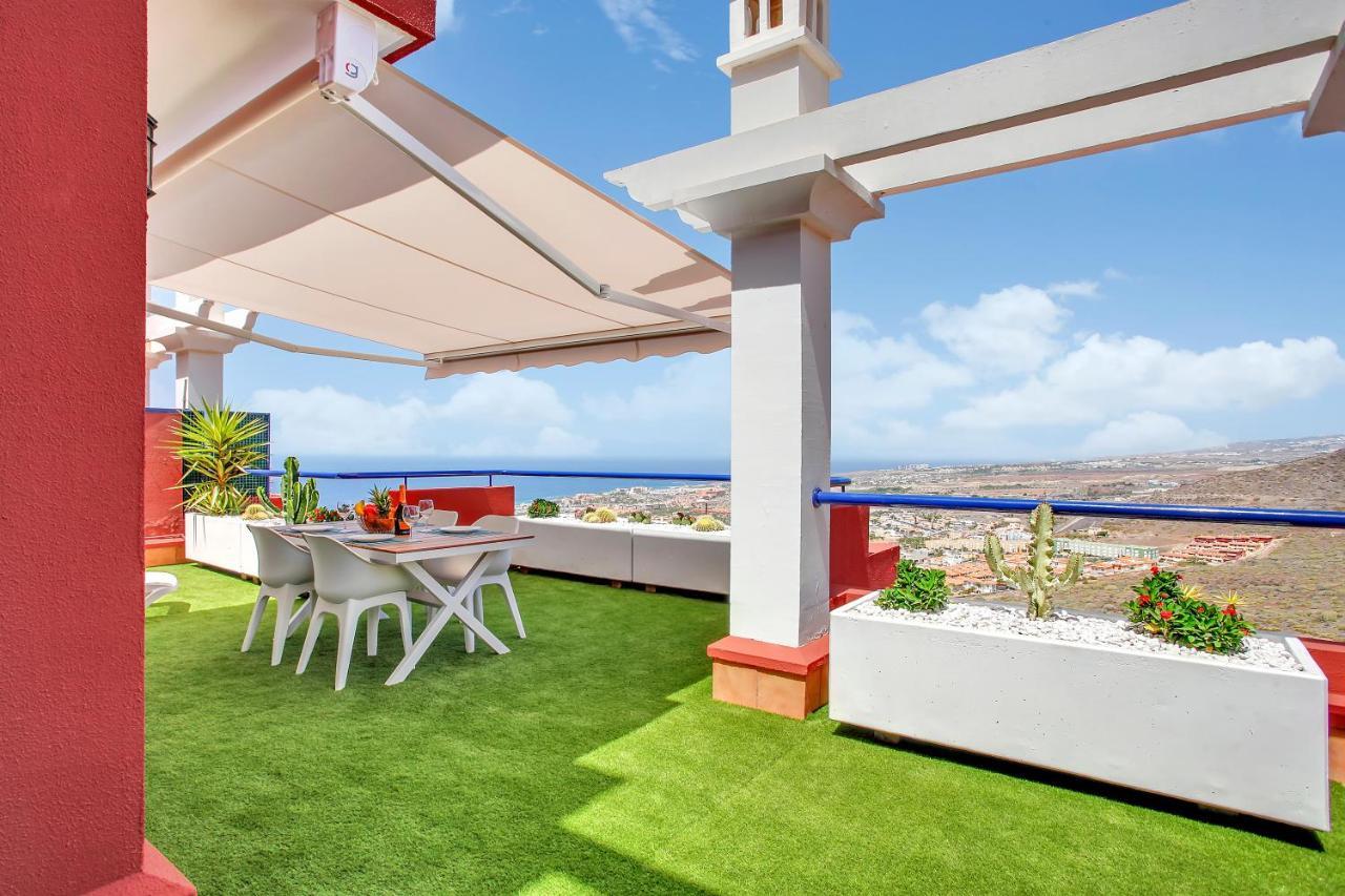Wonderful View, Huge Terrace Solarium, Private Parking Lägenhet Costa Adeje  Exteriör bild