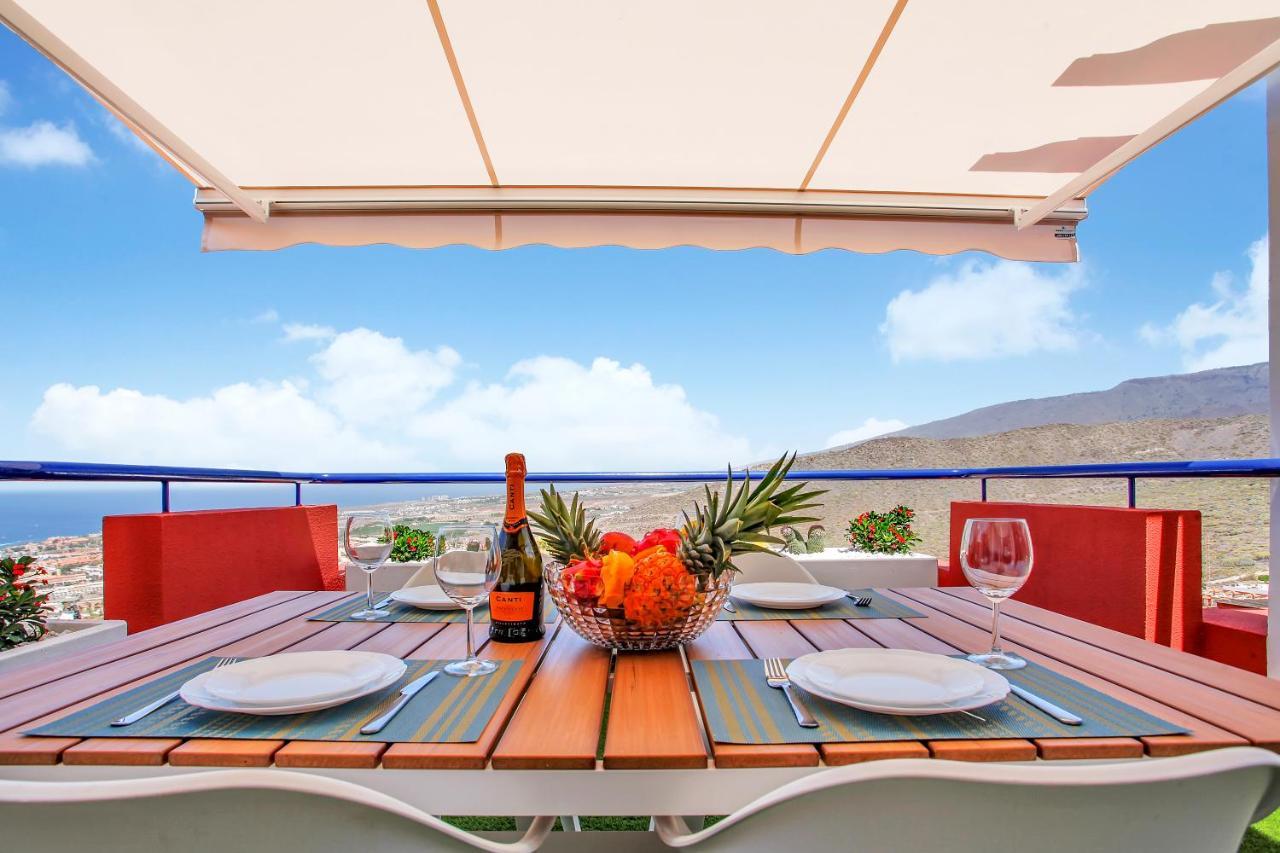 Wonderful View, Huge Terrace Solarium, Private Parking Lägenhet Costa Adeje  Exteriör bild