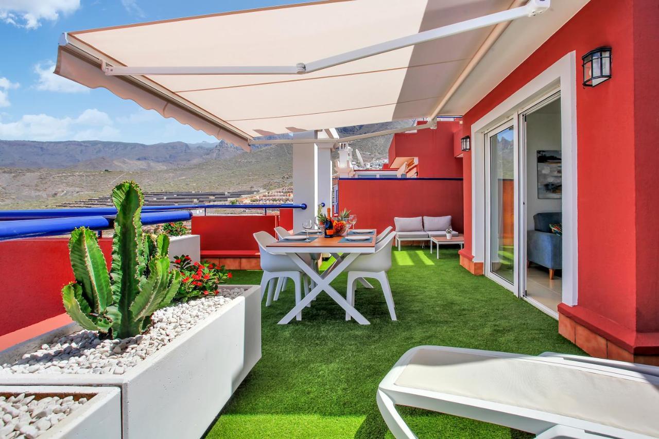 Wonderful View, Huge Terrace Solarium, Private Parking Lägenhet Costa Adeje  Exteriör bild