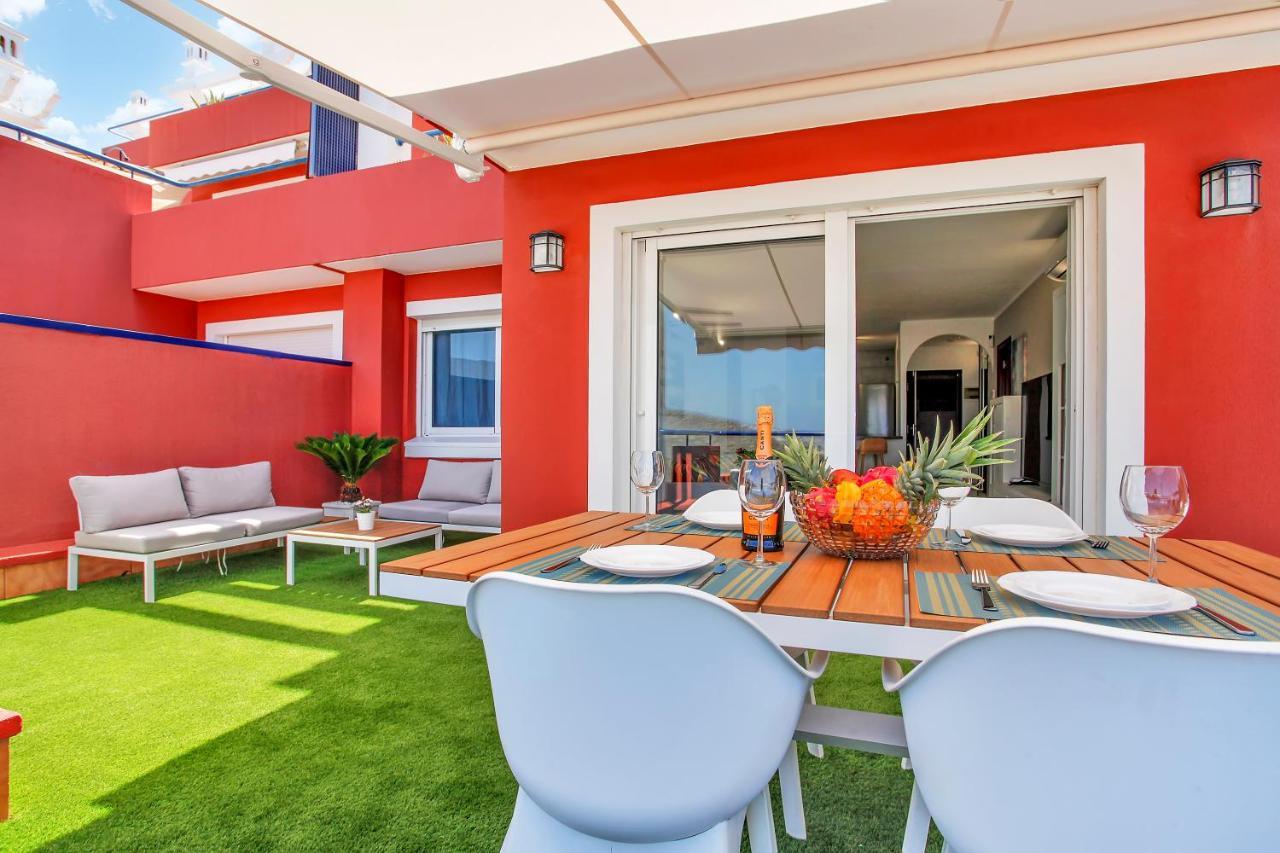 Wonderful View, Huge Terrace Solarium, Private Parking Lägenhet Costa Adeje  Exteriör bild